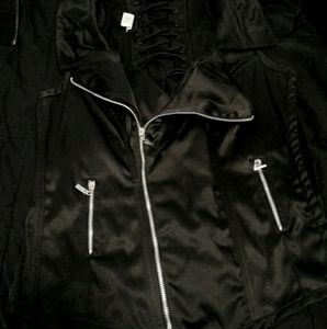 Black Satin Frederick's Corset Vest